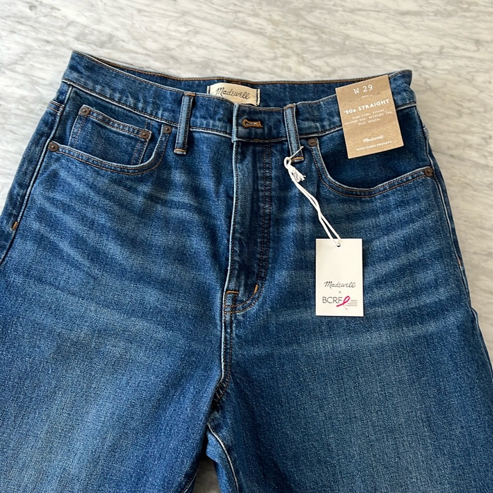 Madewell The '90s Straight Jean in Penwood Wash: BCRF Selvedge Edition